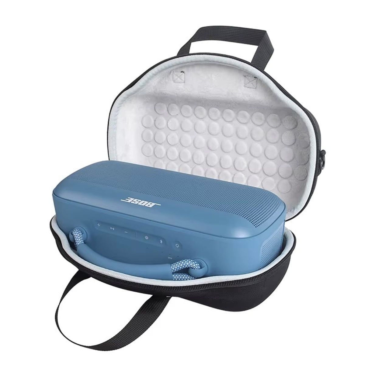 GENERICO - Estuche Rígido Para Parlante Bosé Soundlink Max Negro Gris Claro