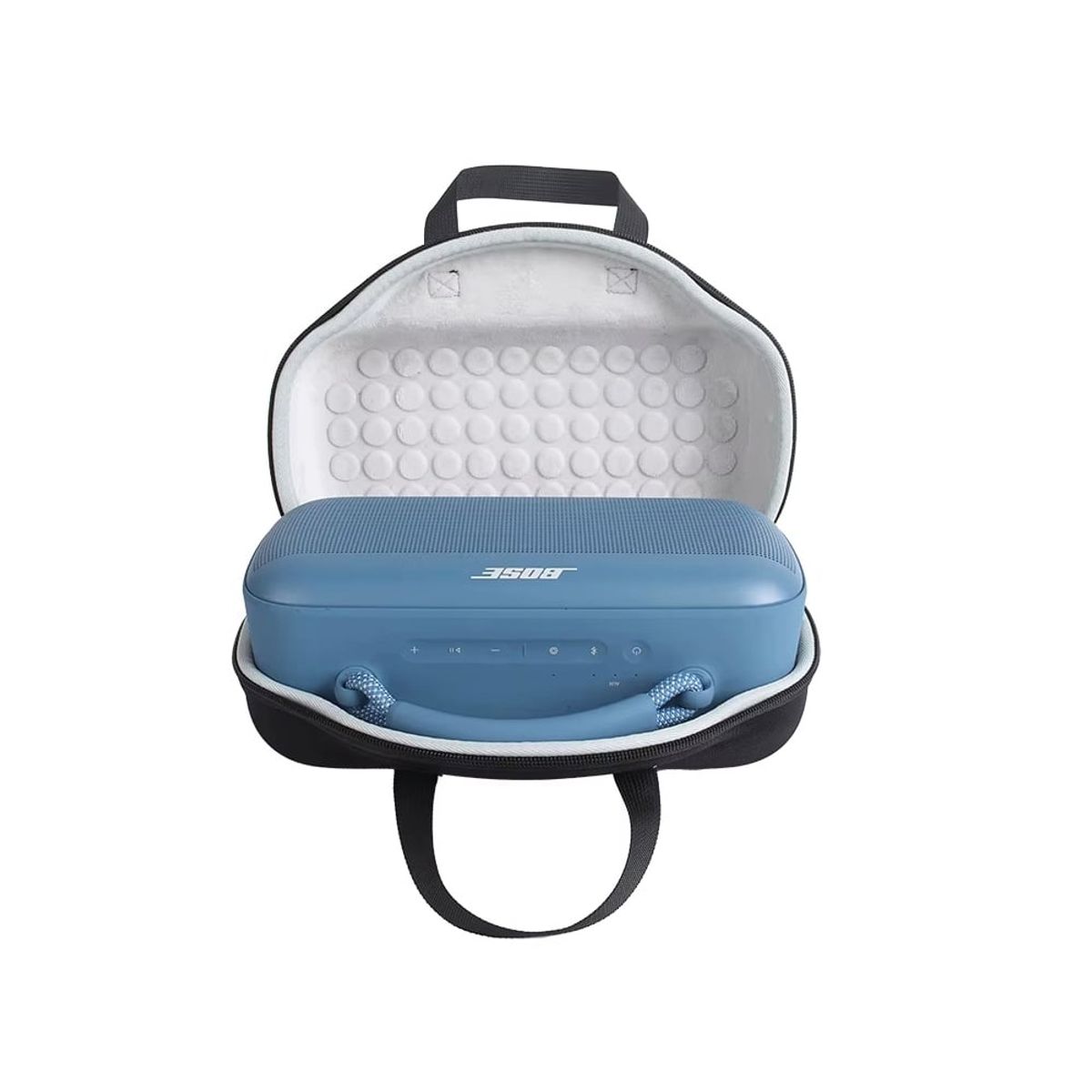 GENERICO - Estuche Rígido Para Parlante Bosé Soundlink Max Negro Gris Claro