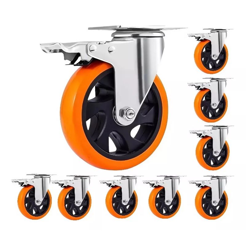 GENERICO - PackX8 Ruedas Giratorias Ruedas Industriales Con Frenos