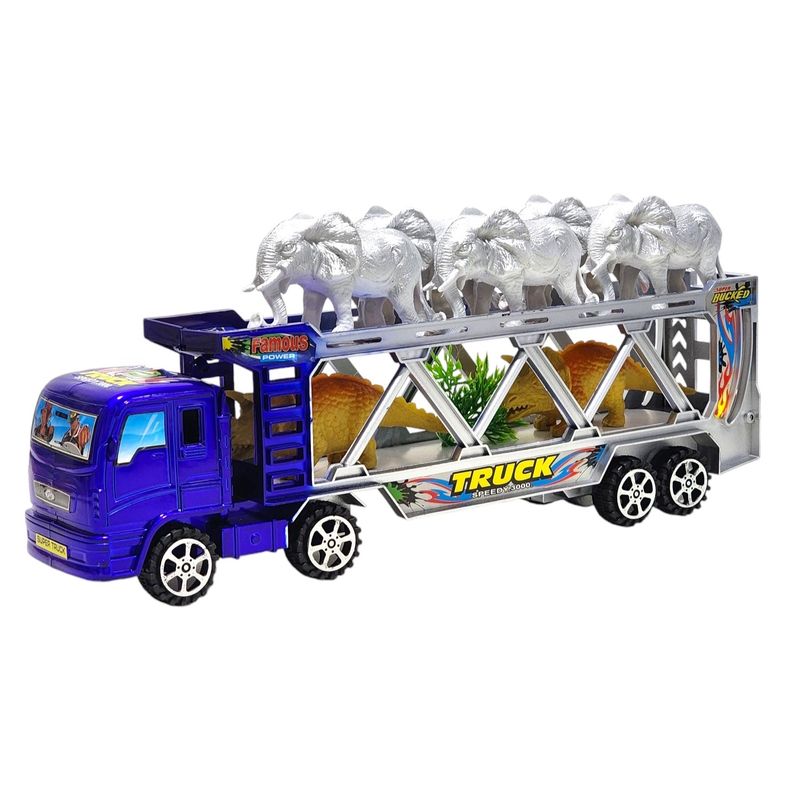 GENERICO - Camión Tráiler Transportador con Animales Juguetes 55173a
