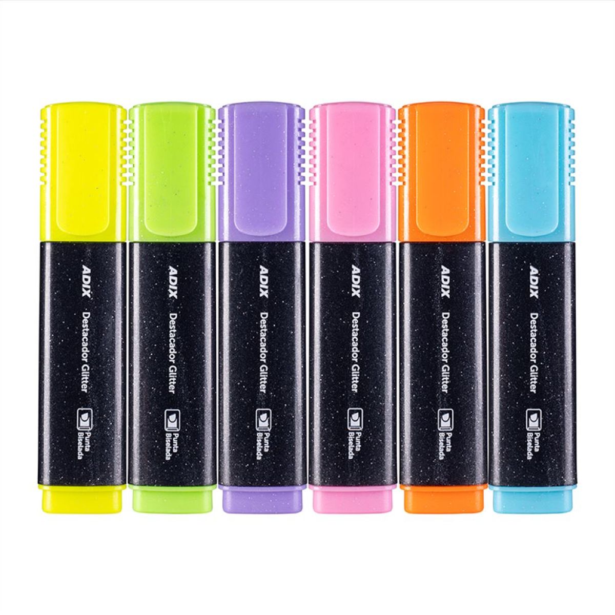 ADIX - Destacador Glitter Pastel 6 Colores