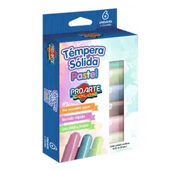 PROARTE - Tempera Solida 6 Colores Pastel
