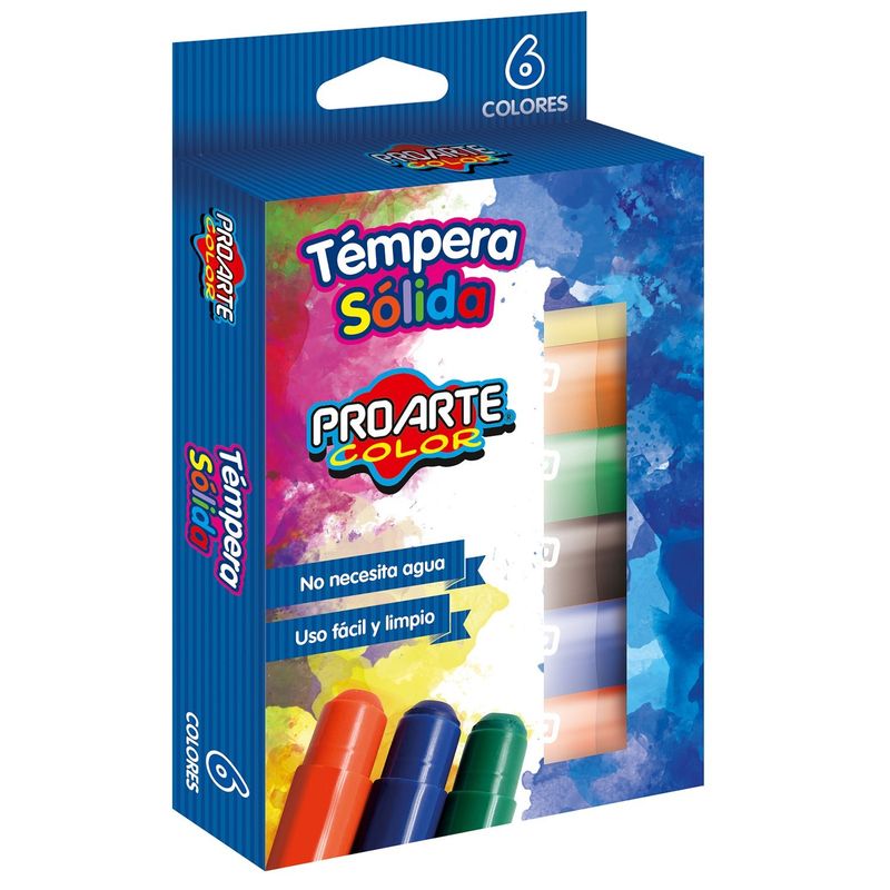 PROARTE - Tempera Solida  6 Colores Proarte