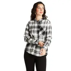 CURVI - Blusa Escocesa Negro