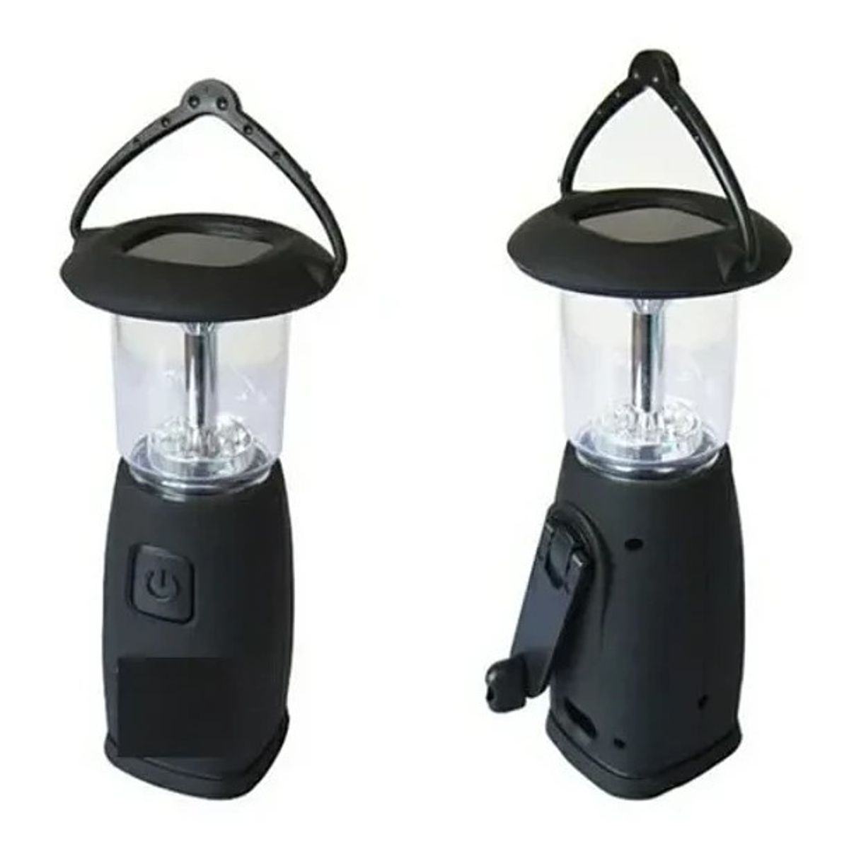 GENERICO - Lámpara solar LED con dinamo para exteriores camping senderismo caza