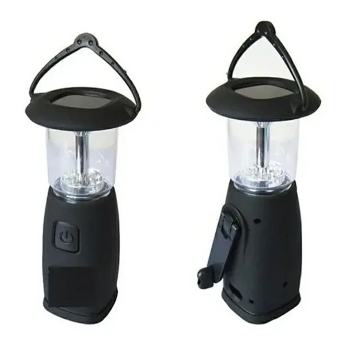 GENERICO - Lámpara solar LED con dinamo para exteriores camping senderismo caza