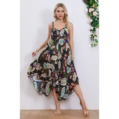 MPROPIA - Vestido Largo Asimétrico Verano Salida Playa Piscina 293