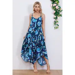 MPROPIA - Vestido Largo Asimétrico Verano Salida Playa Piscina 293