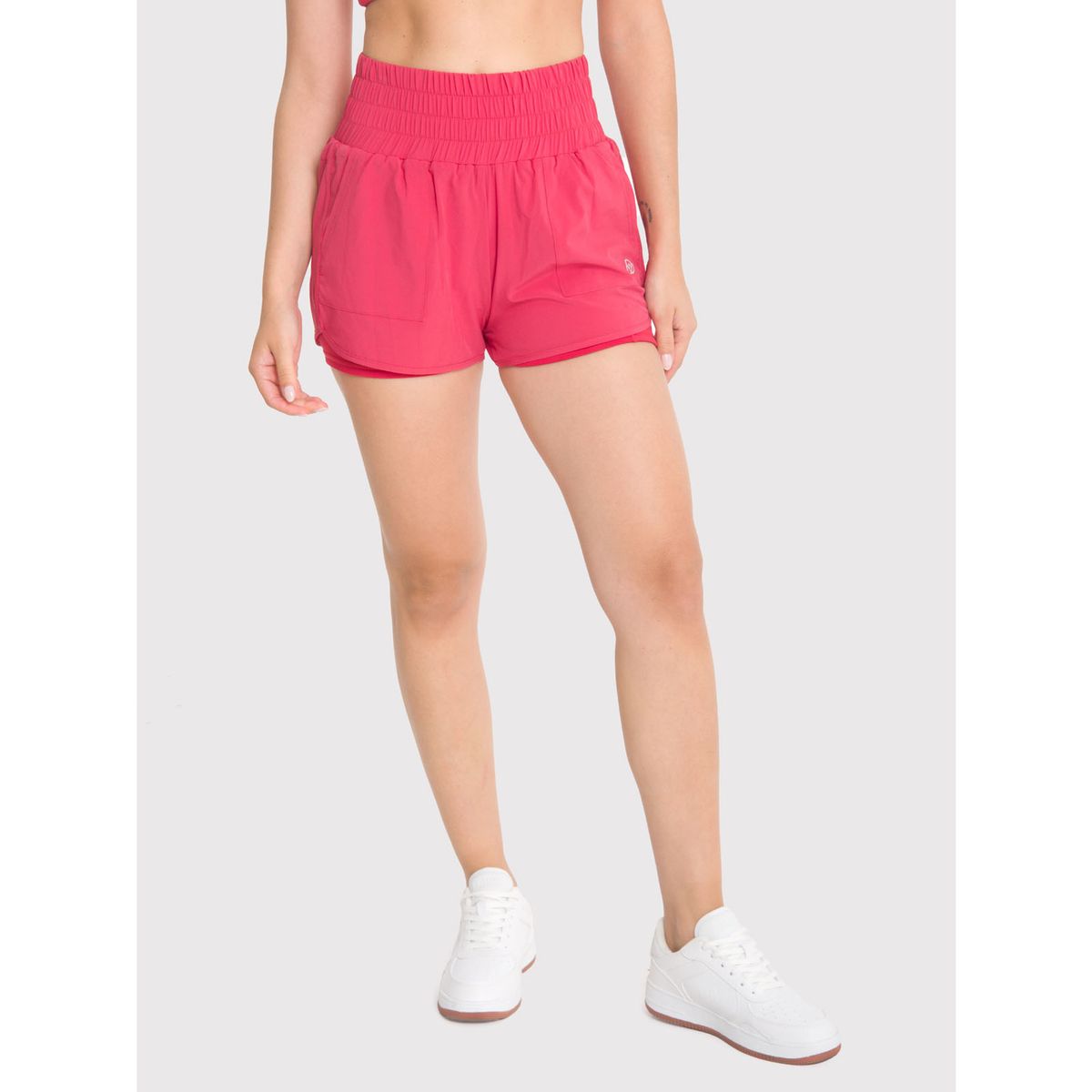 BSOUL - Short deportivo Mujer Pocket Rojo BSOUL