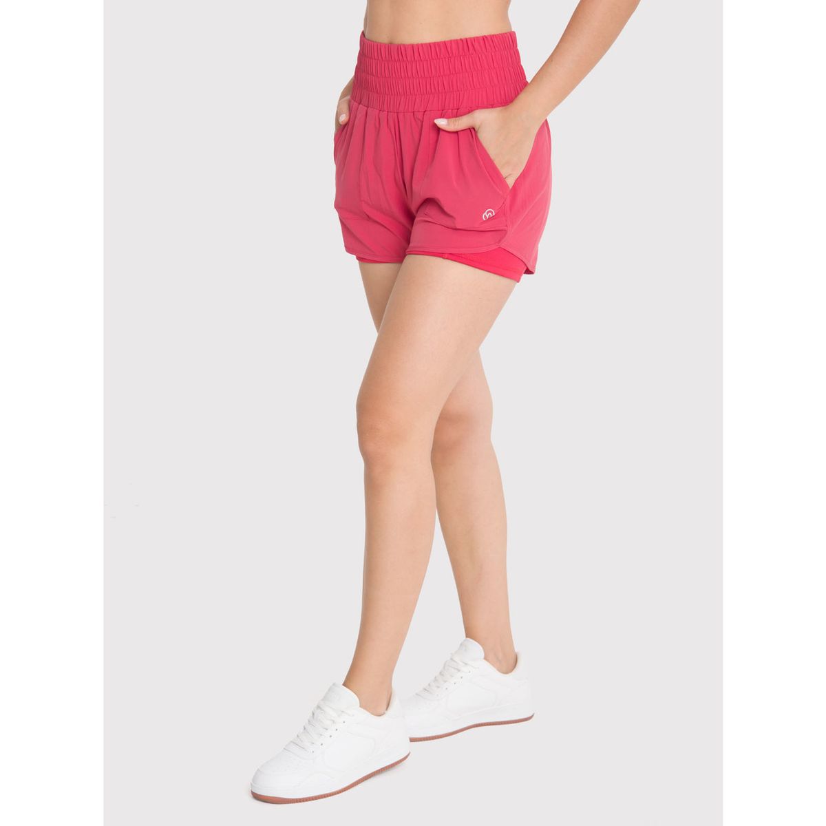 BSOUL - Short deportivo Mujer Pocket Rojo BSOUL