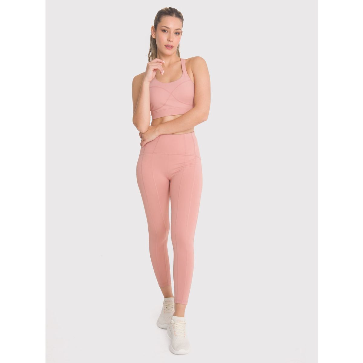 BSOUL - Calza deportiva 7/8 Mujer Ankle Wilma Palo Rosa BSOUL