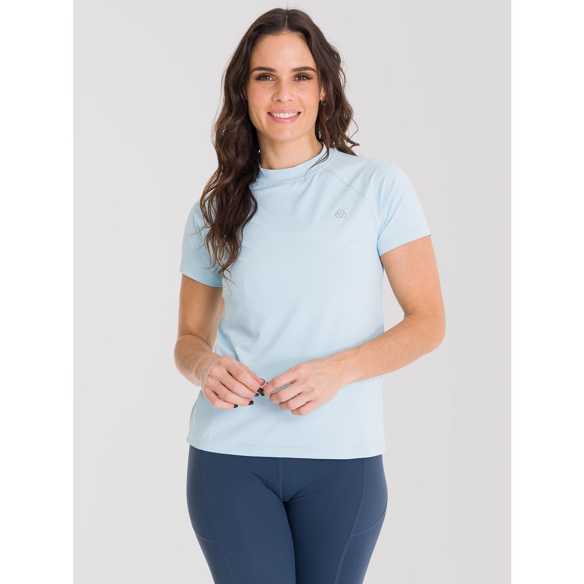 BSOUL - Polera deportiva Mujer Active T-Shirt Celeste BSOUL
