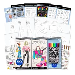 FASHION ANGELS - Libreta Cuaderno Portafolio Diseño Marcadores