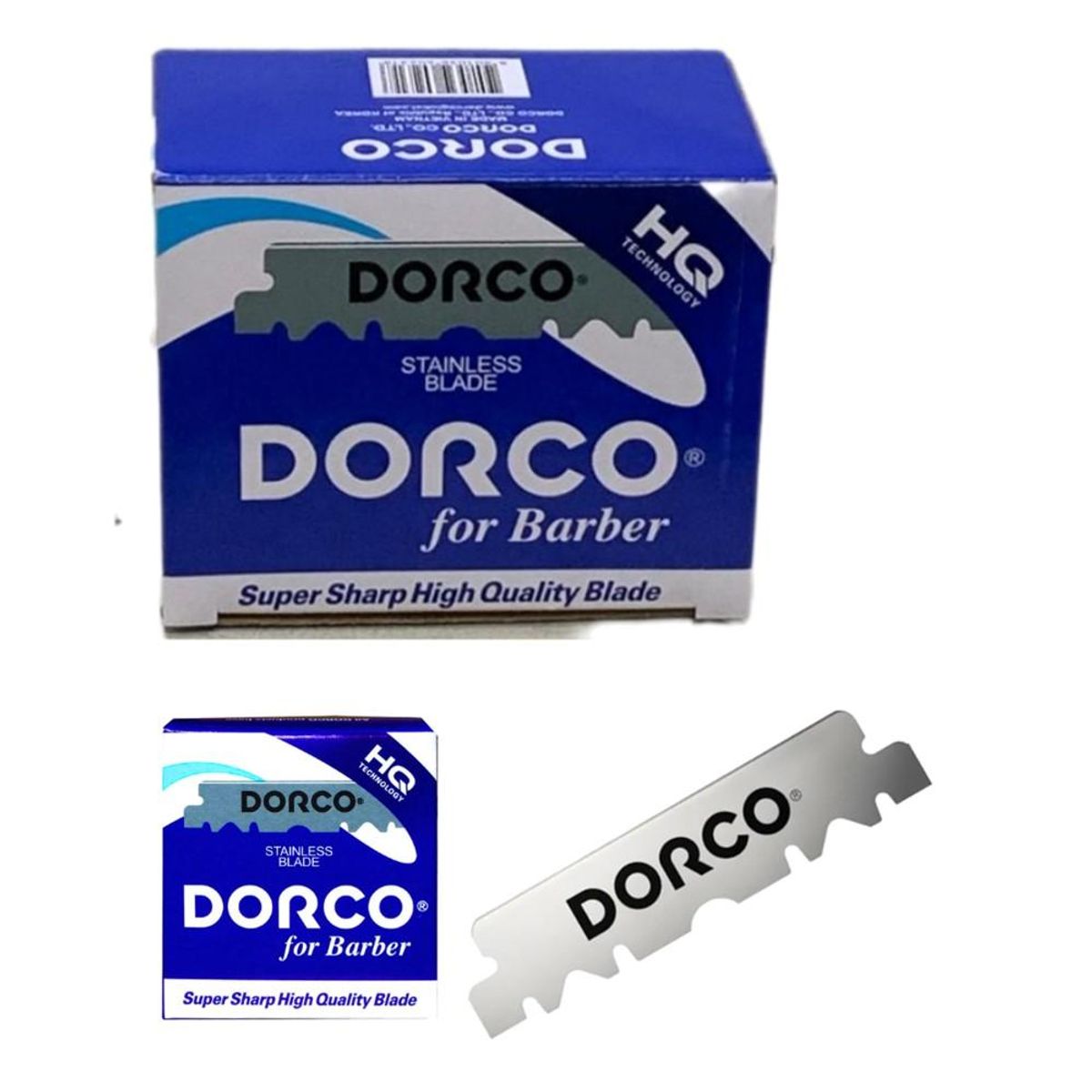DORCO - Hojilla Dorco HQ Para Barberos X100 filos a la mitad
