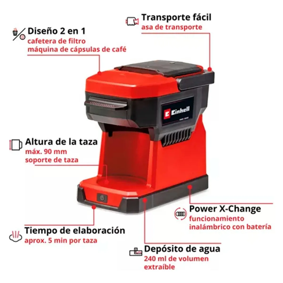 EINHELL - Cafetera Inal. Einhell Te-cf 18 - Sin Baterías