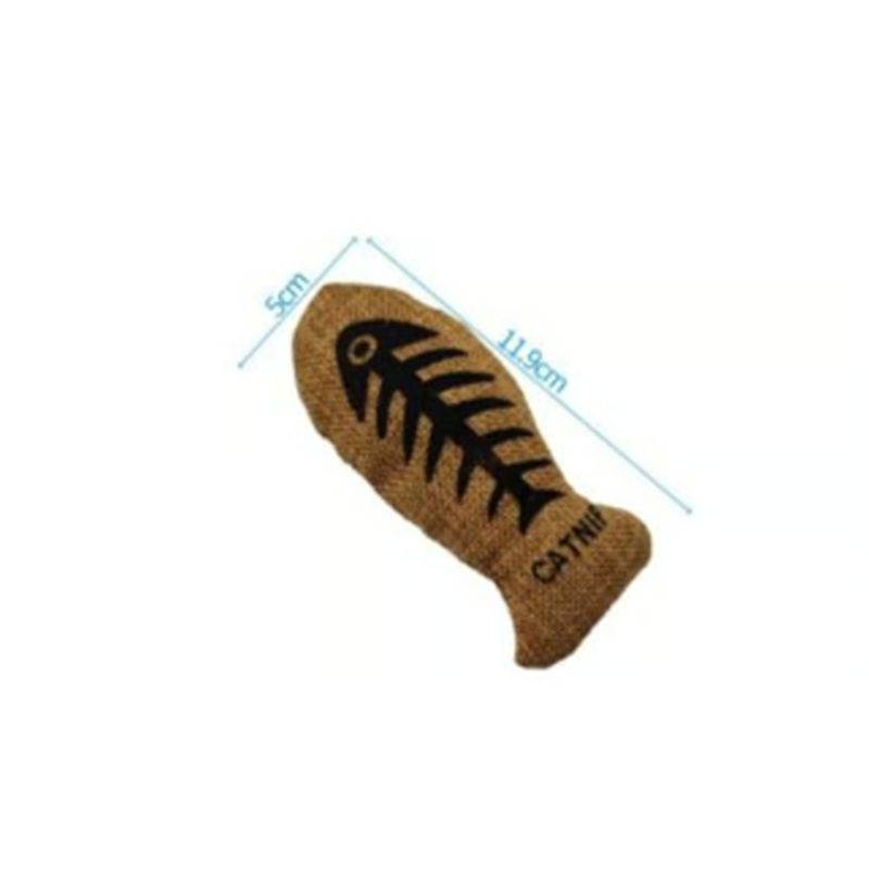 GENERICO - Juguete Para Gato Tela Diseño Pez 5x11cm