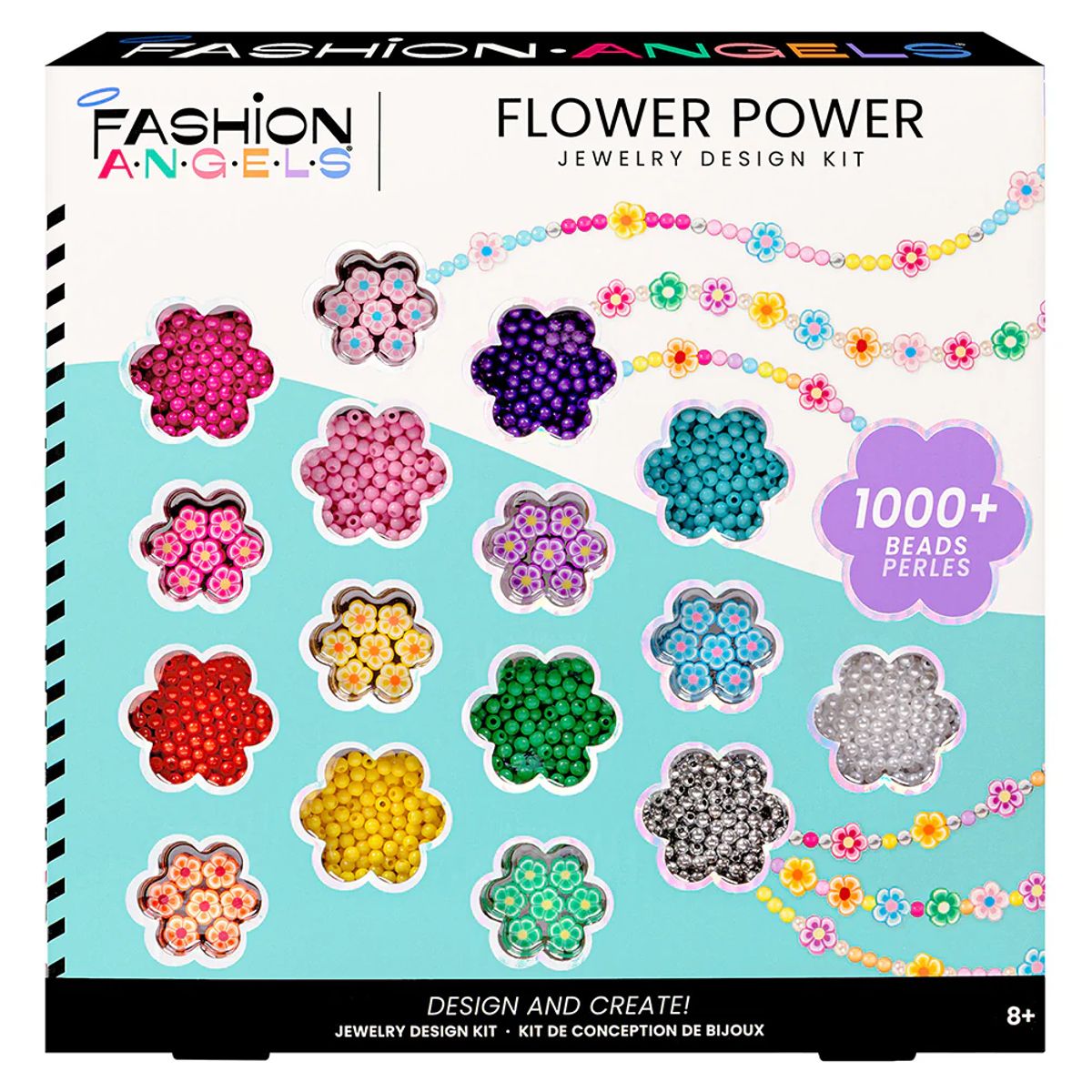 FASHION ANGELS - Set De Pulseras Con Cuentas Floreadas 1000+ Fashion Angels