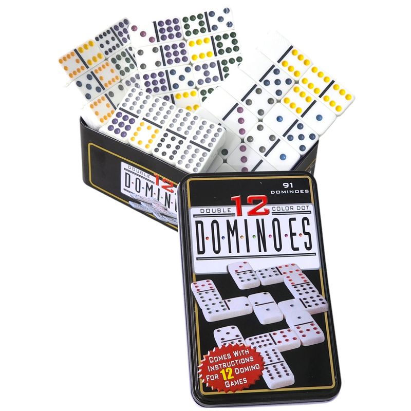 GENERICO - Juego de Domino 91 Pz Doble 12 Profesional para 12 Jugadores