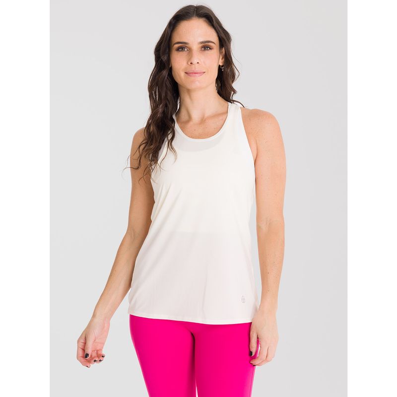 BSOUL - Polera deportiva Mujer Tank Cloe Crudo BSOUL