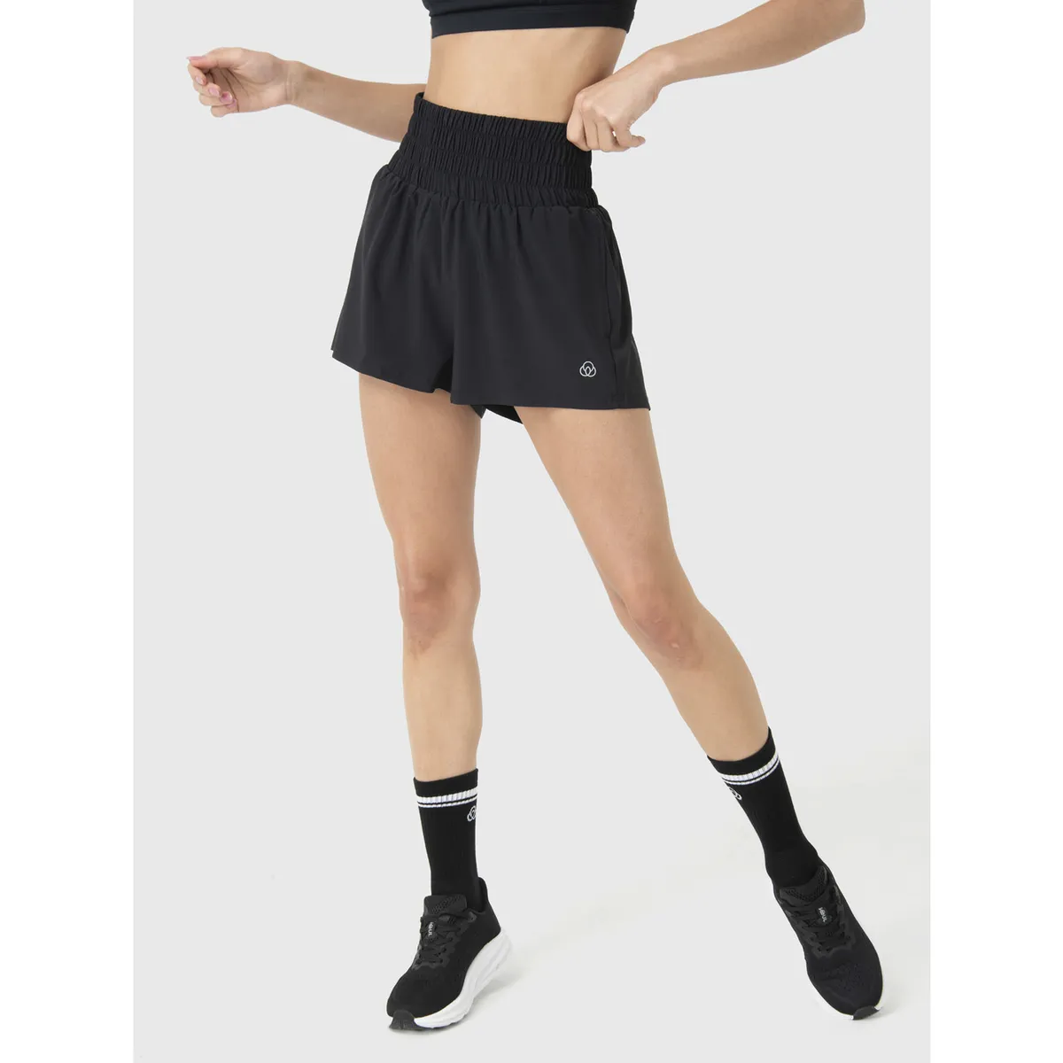 BSOUL - Short con calza Mujer 2 en 1 Active Negro BSOUL