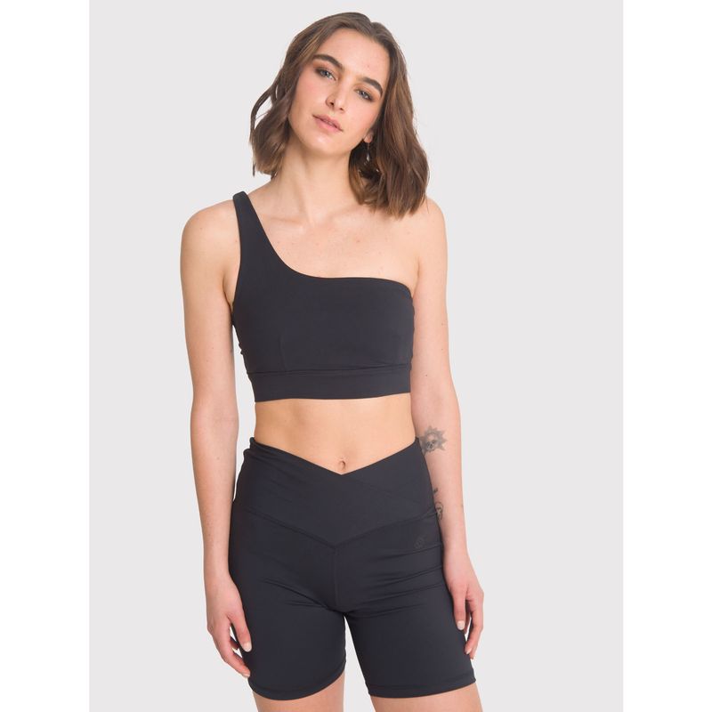 BSOUL - Peto deportivo Mujer Strappy One Shoulder Negro BSOUL.-