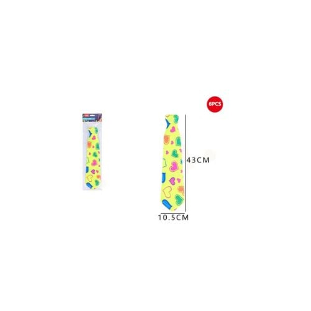 GENERICO - Corbata Fluor Corazones 10 5x 43 Cm