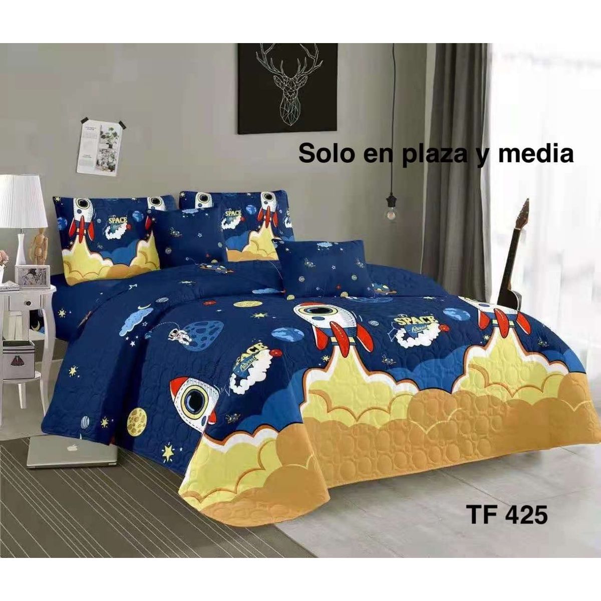 GENERICO - cubrecama quilt verano plazay media