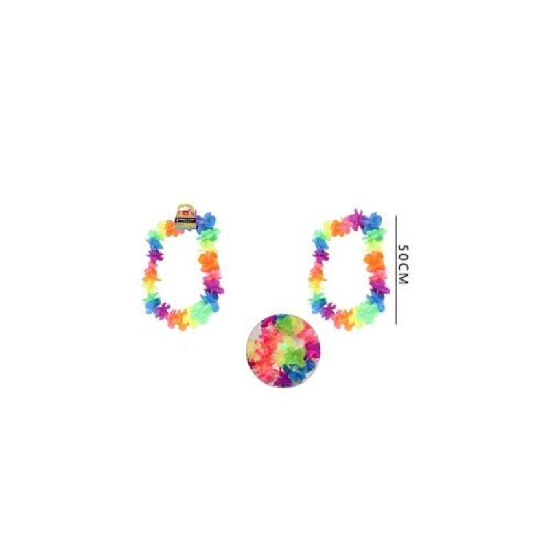 GENERICO - Corona De Flores Luminoso Hawaiano 50 Cm