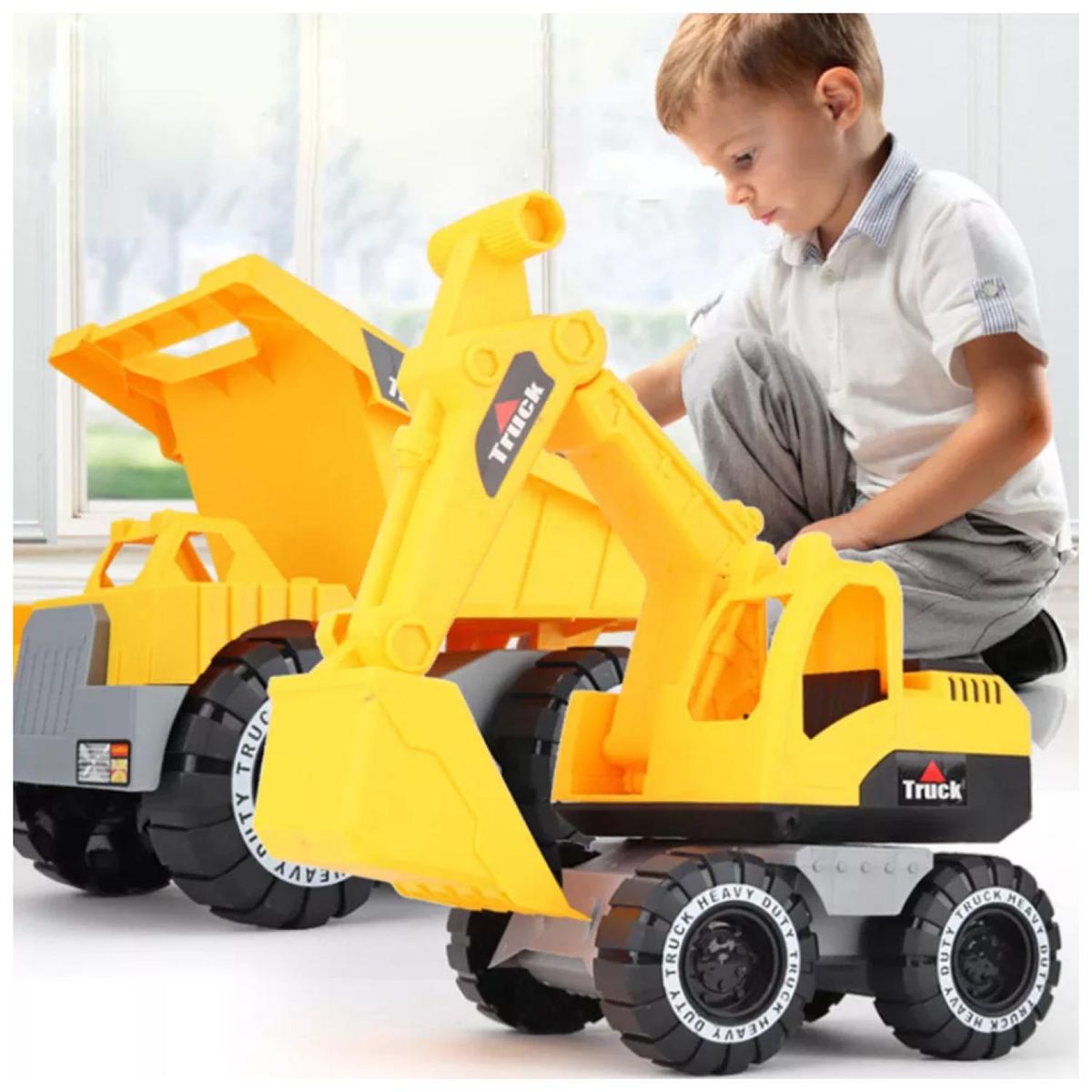 GENERICO - Juguete Excavadora De Ingenieria Amarillo