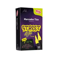 ADIX - Marcador Tiza Amarillo 10 Un