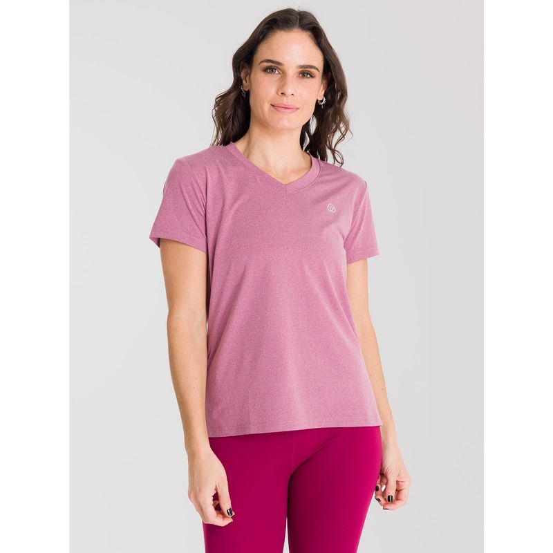 BSOUL - Polera deportiva Mujer cuello en V II Burdeo BSOUL.-