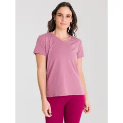 BSOUL - Polera deportiva Mujer cuello en V II Burdeo