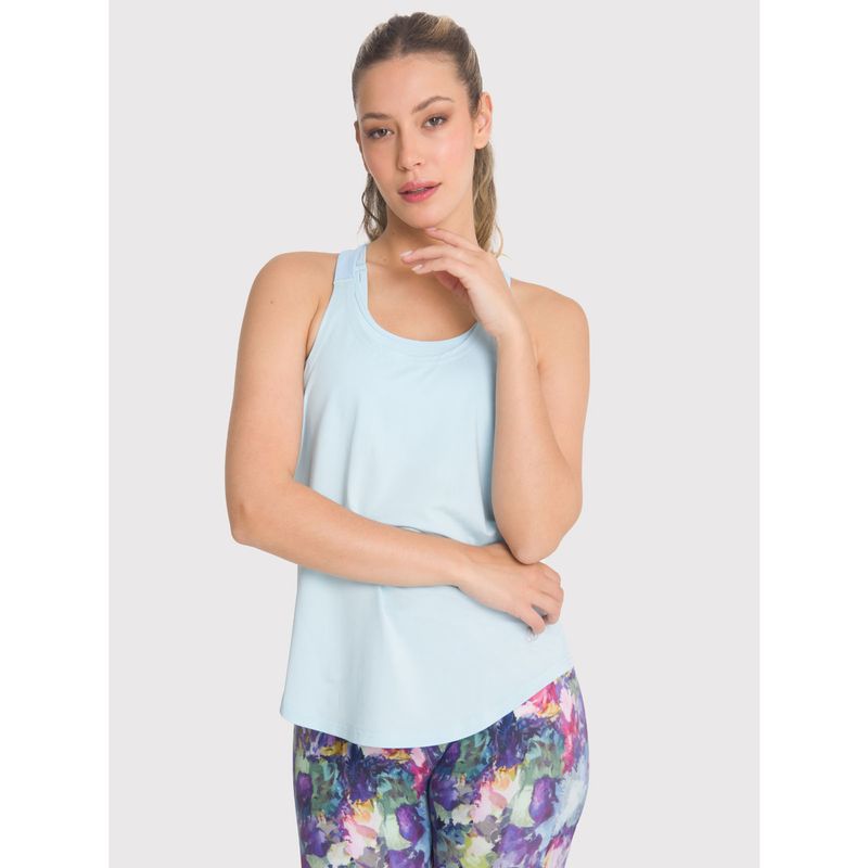 BSOUL - Polera deportiva Mujer Training Tank Celeste BSOUL