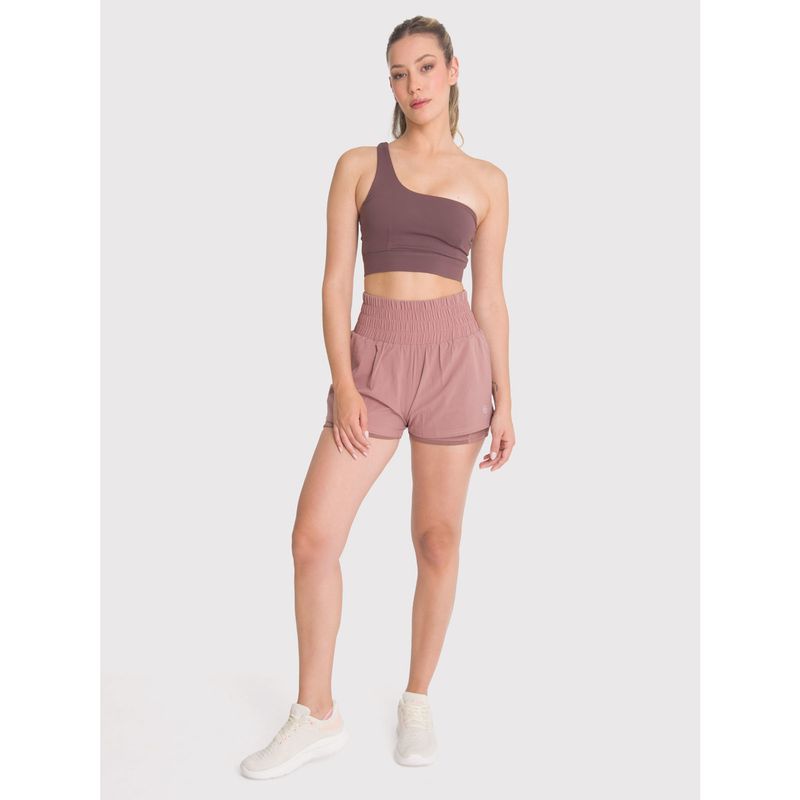 BSOUL - Short con calza Mujer 2 en 1 Active Café BSOUL