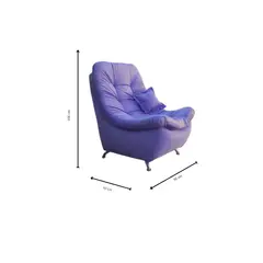 GENERICO - SITIAL SOFA CURVO HILARY LILA FELPA