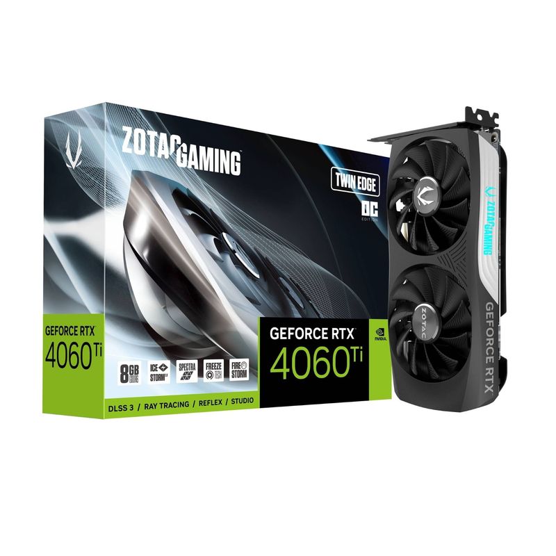 ZOTAC - T video Zotac RTX 4060 Ti Twin Edge OC 8GB GDDR6 DLSS 3 RGB