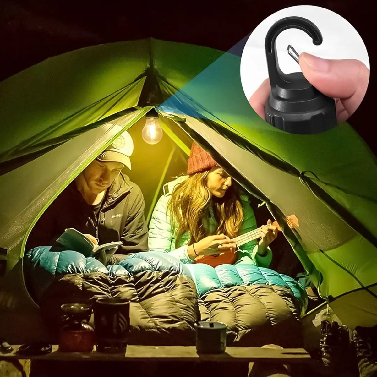 GENERICO - Lampara Portátil Tipo Ampolleta Led Camping Recargable