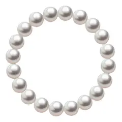 ELEGA - Pulsera De Perlas Plata Perlada Ajustable Mujer