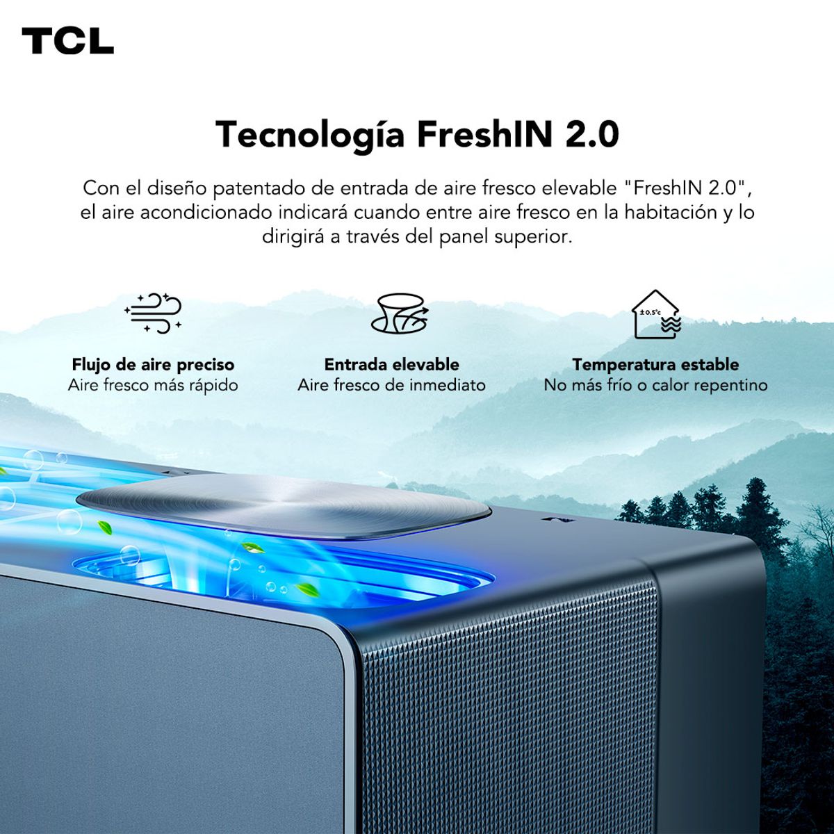 TCL - Aire Acondicionado Inverter TCL FreshIN 12000 BTU WIFI