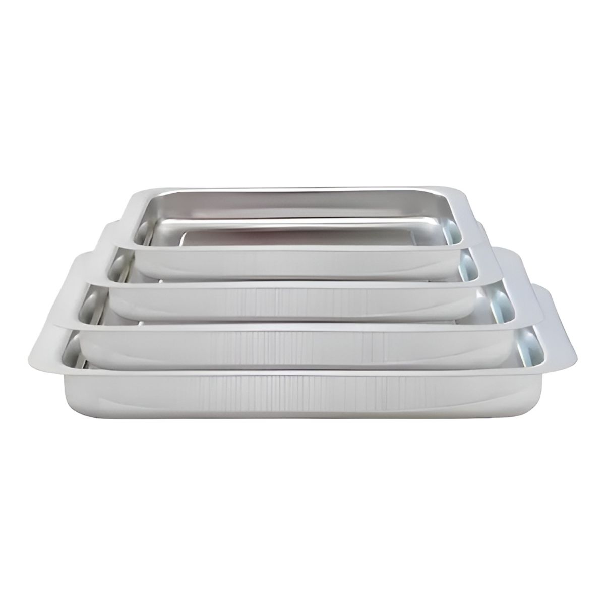 GENERICO - Set X4 Bandeja Para Horno Bandeja Acero Inoxidable Multiuso