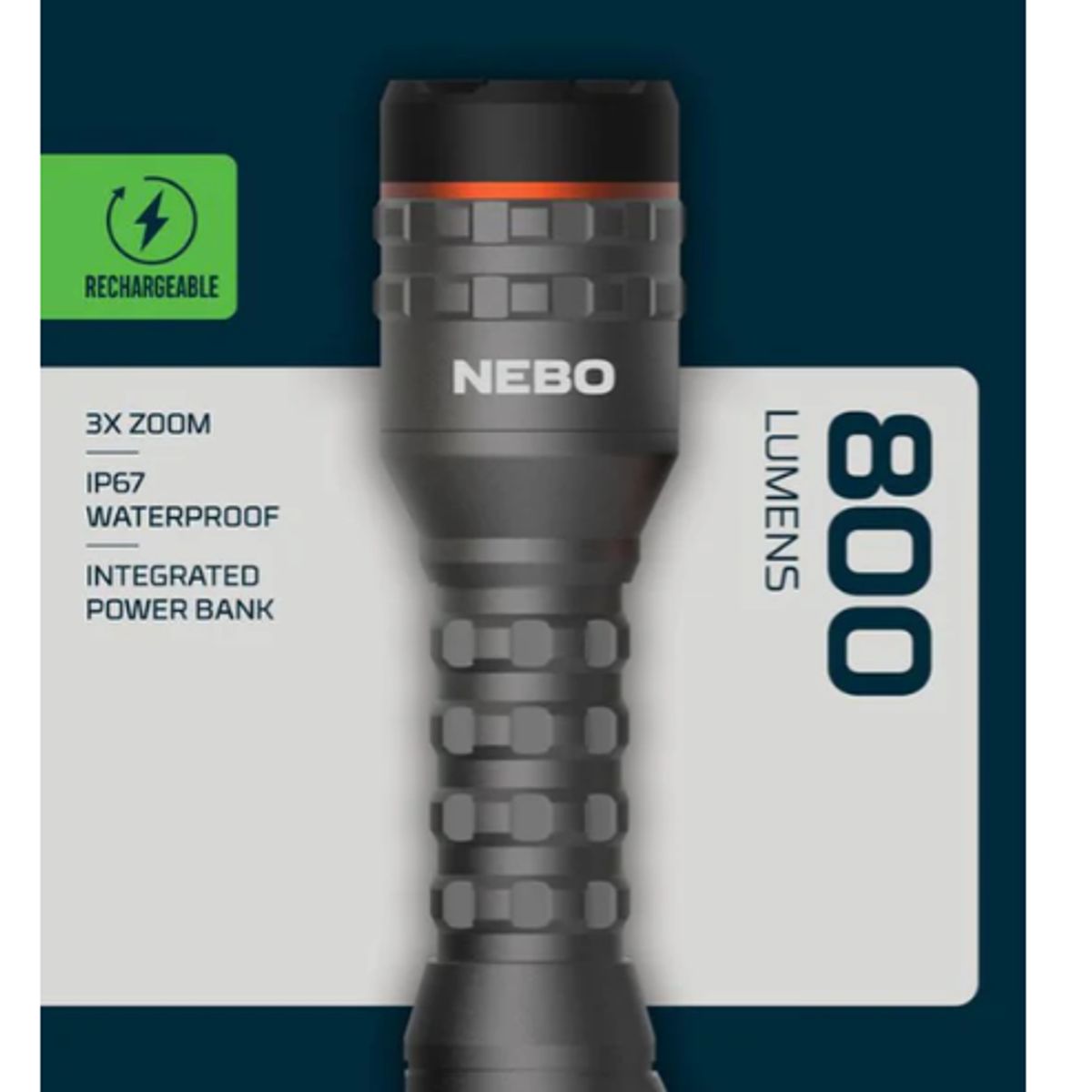 NEBO - Linterna Recargable NEBO Davinci 800 Lúmenes