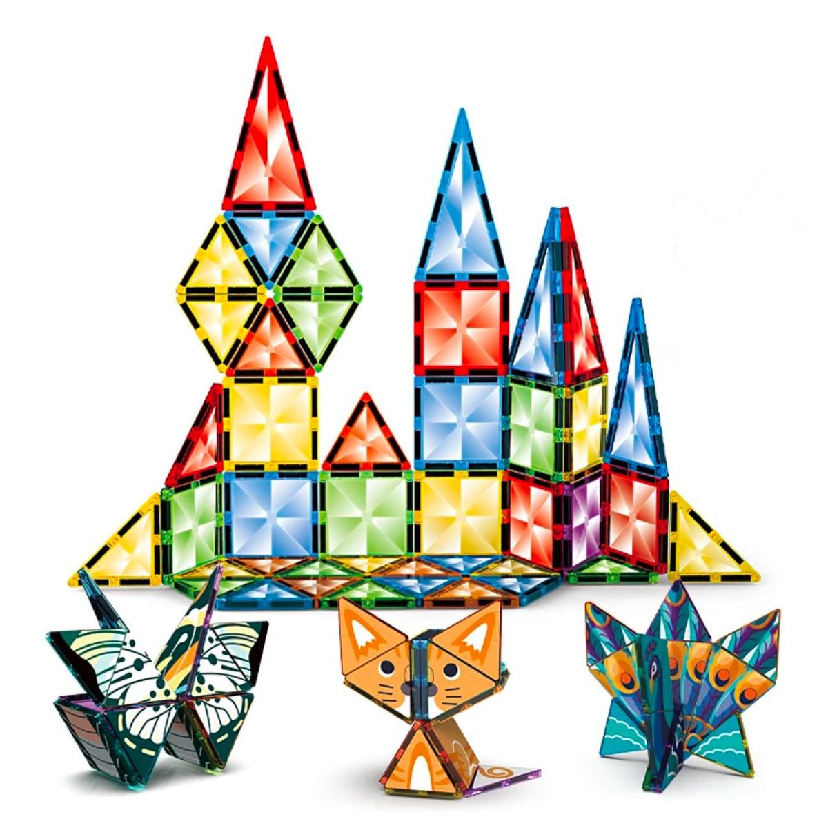 GENERICO - Juego De Construcción Magnéticos Imán Animales Varios 43Pzas