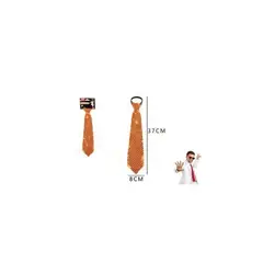 GENERICO - Corbata De Fiesta Lentejuela Naranja 8 37 Cm 12 Pcs