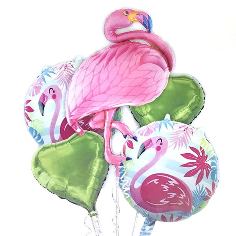 GENERICO - GLOBO METALICO SET FLAMENGOS 5 PCS