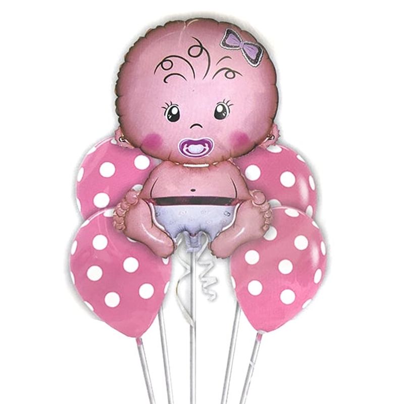 GENERICO - GLOBO METALICO SET NENA 5PCS