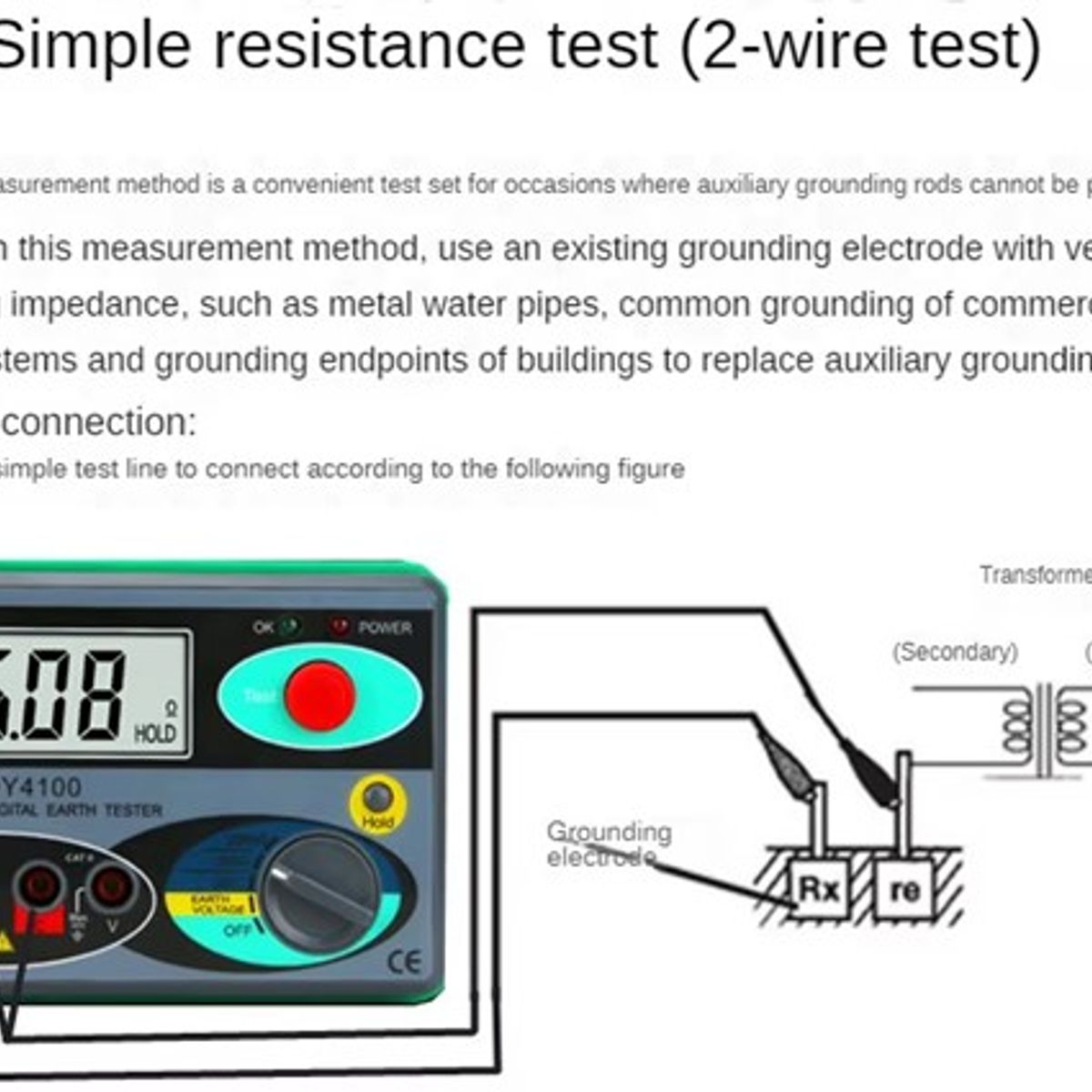 GENERICO - Telurometro 0-2000 ohm 2 estacas
