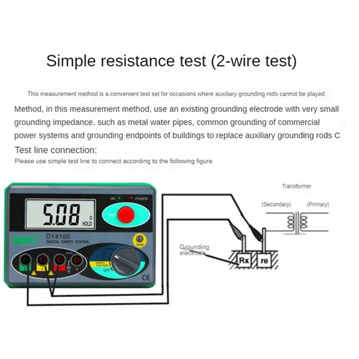 GENERICO - Telurometro 0-2000 ohm 2 estacas