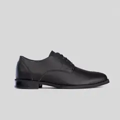 TRAUKO - Zapato Hombre Cuero Negro Derby