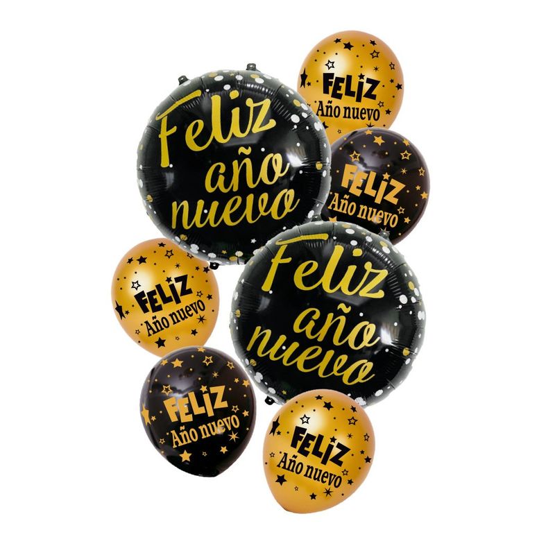 GENERICO - SET 7 GLOBO FELIZ AÑO NUEVO X1UNI