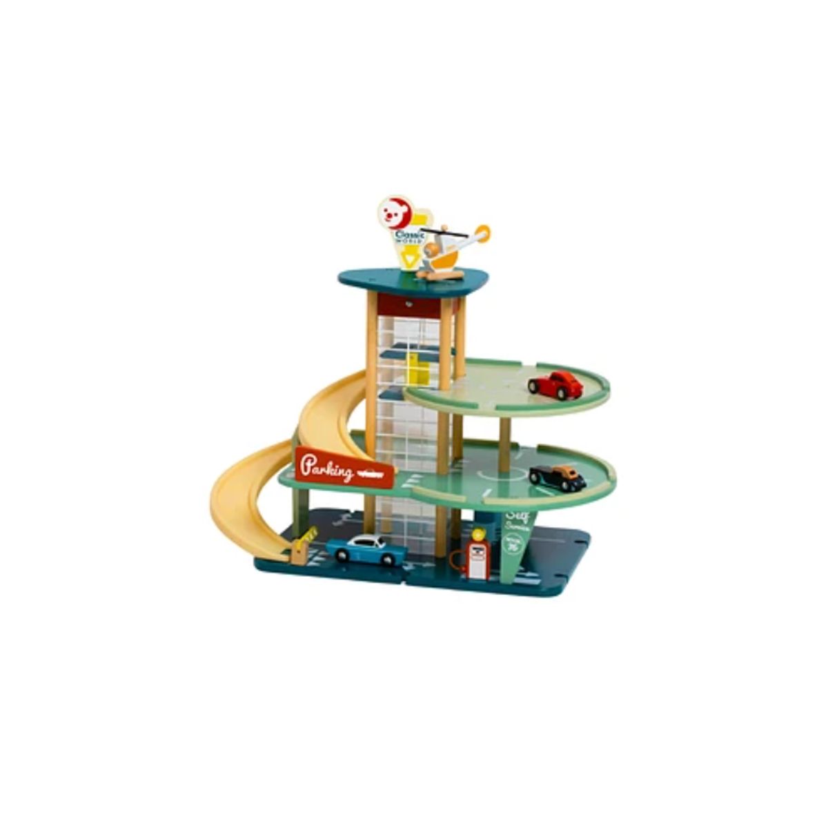 KIDSCOOL - Juego Didáctico Gran Estacionamiento Vintage